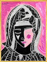 MOTHER IN PINK SILVER -  Mixed Media Original