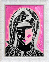 MOTHER IN PINK SILVER -  Mixed Media Original