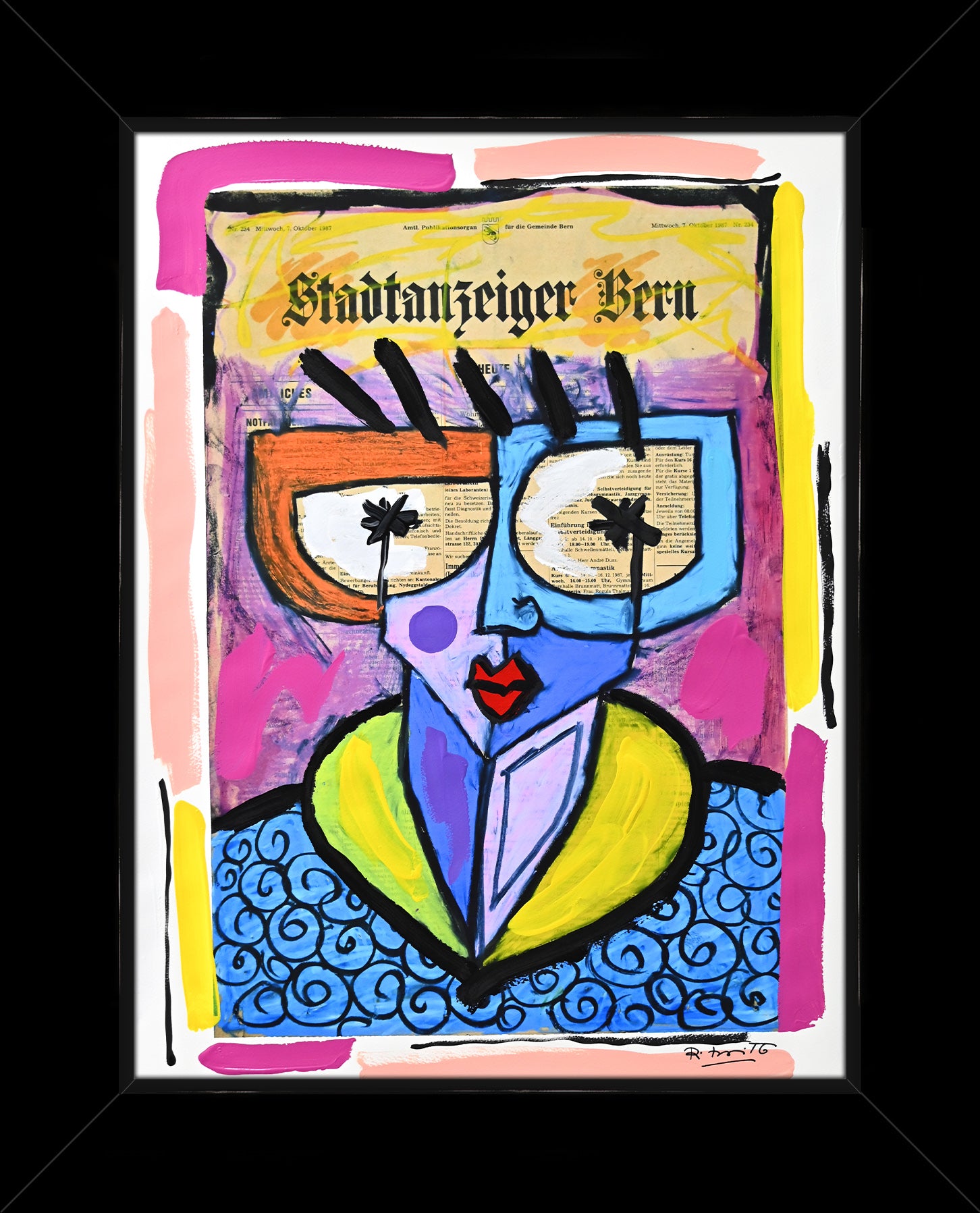 Swiss Lady - Mixed Media Original