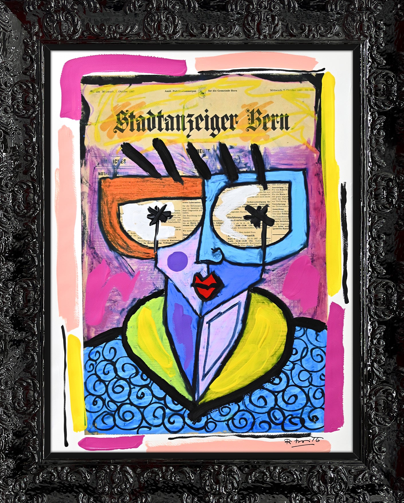 Swiss Lady - Mixed Media Original