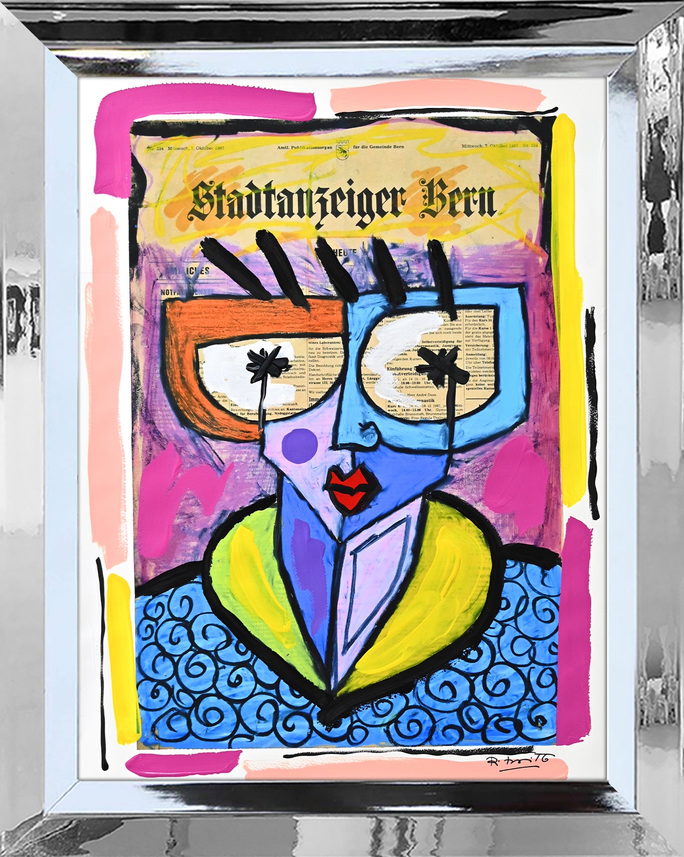 Swiss Lady - Mixed Media Original