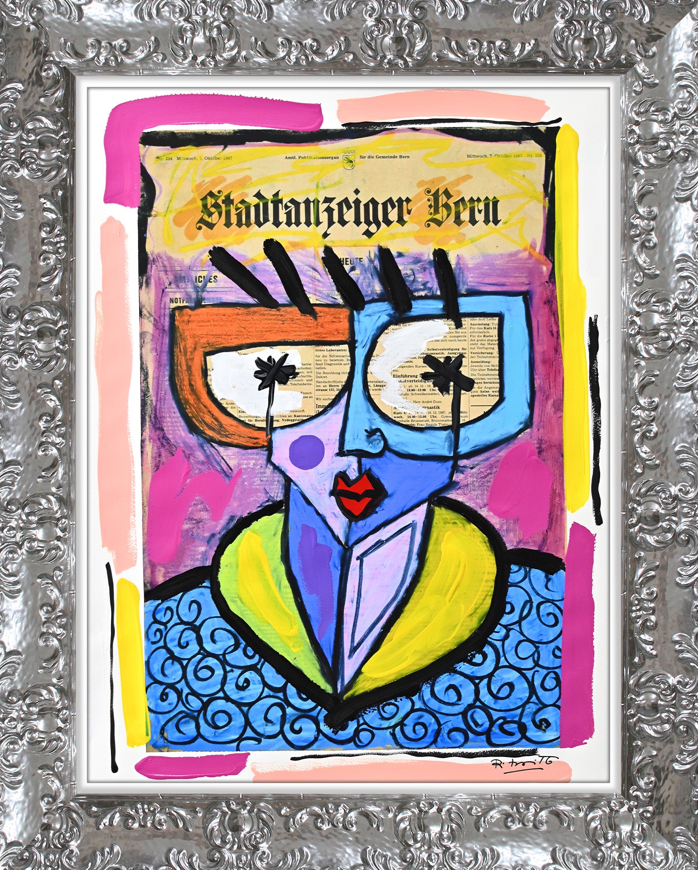 Swiss Lady - Mixed Media Original