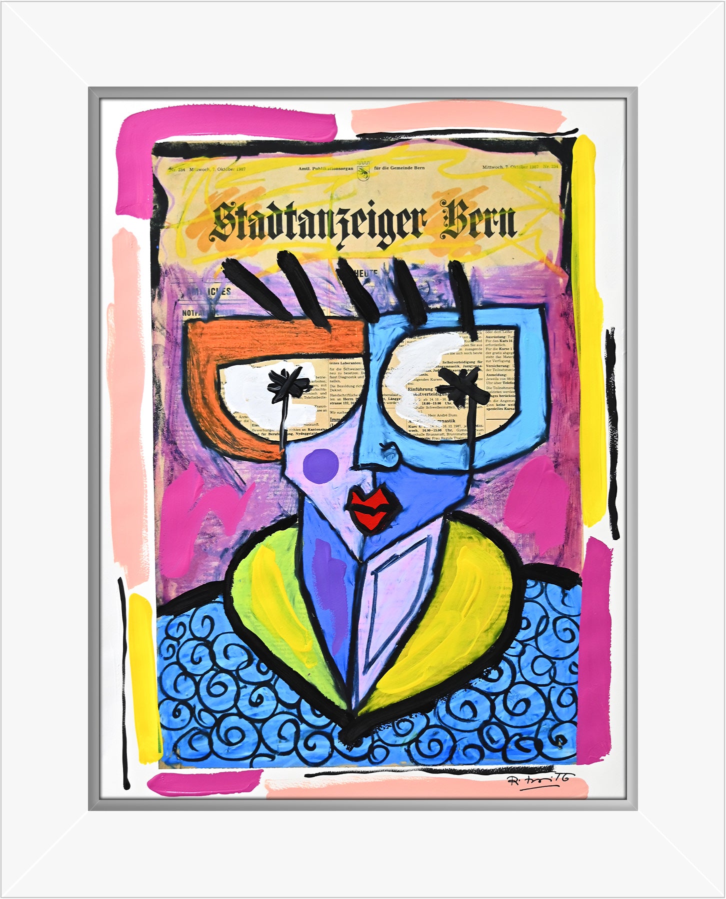 Swiss Lady - Mixed Media Original