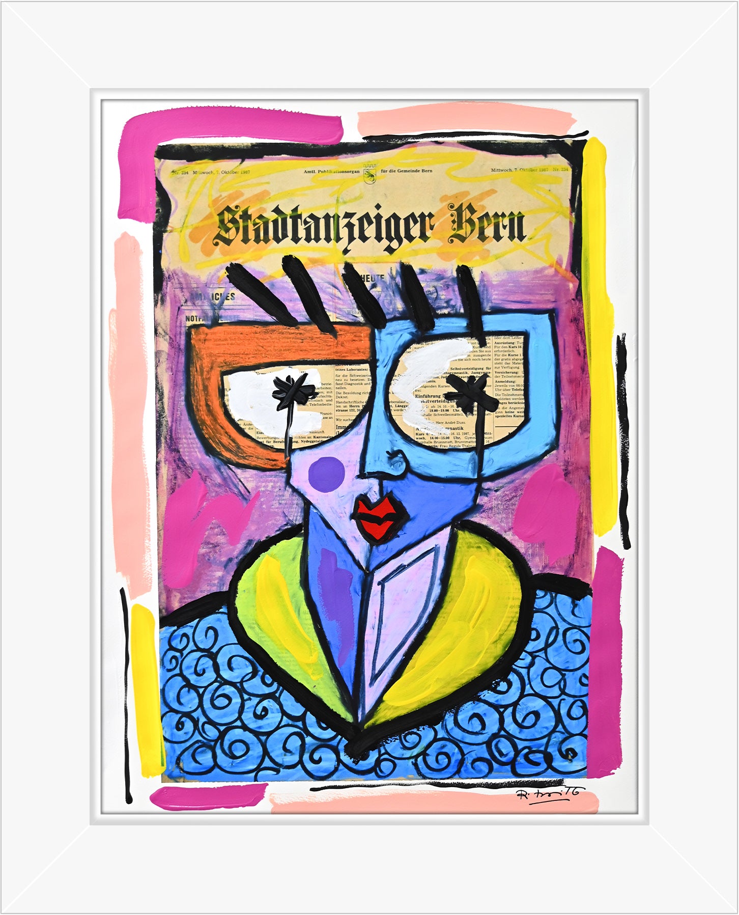 Swiss Lady - Mixed Media Original