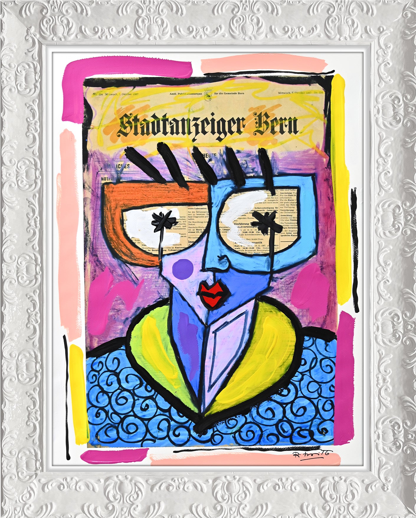 Swiss Lady - Mixed Media Original