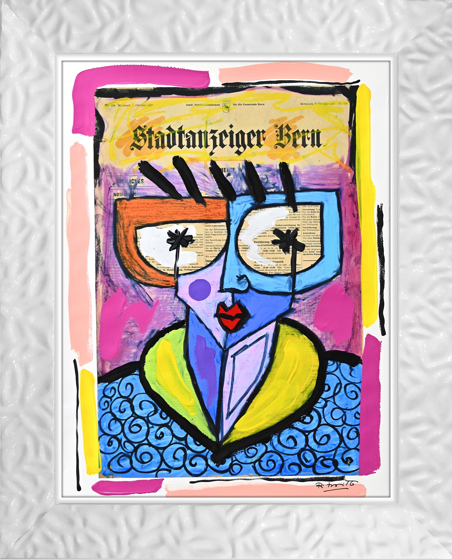 Swiss Lady - Mixed Media Original