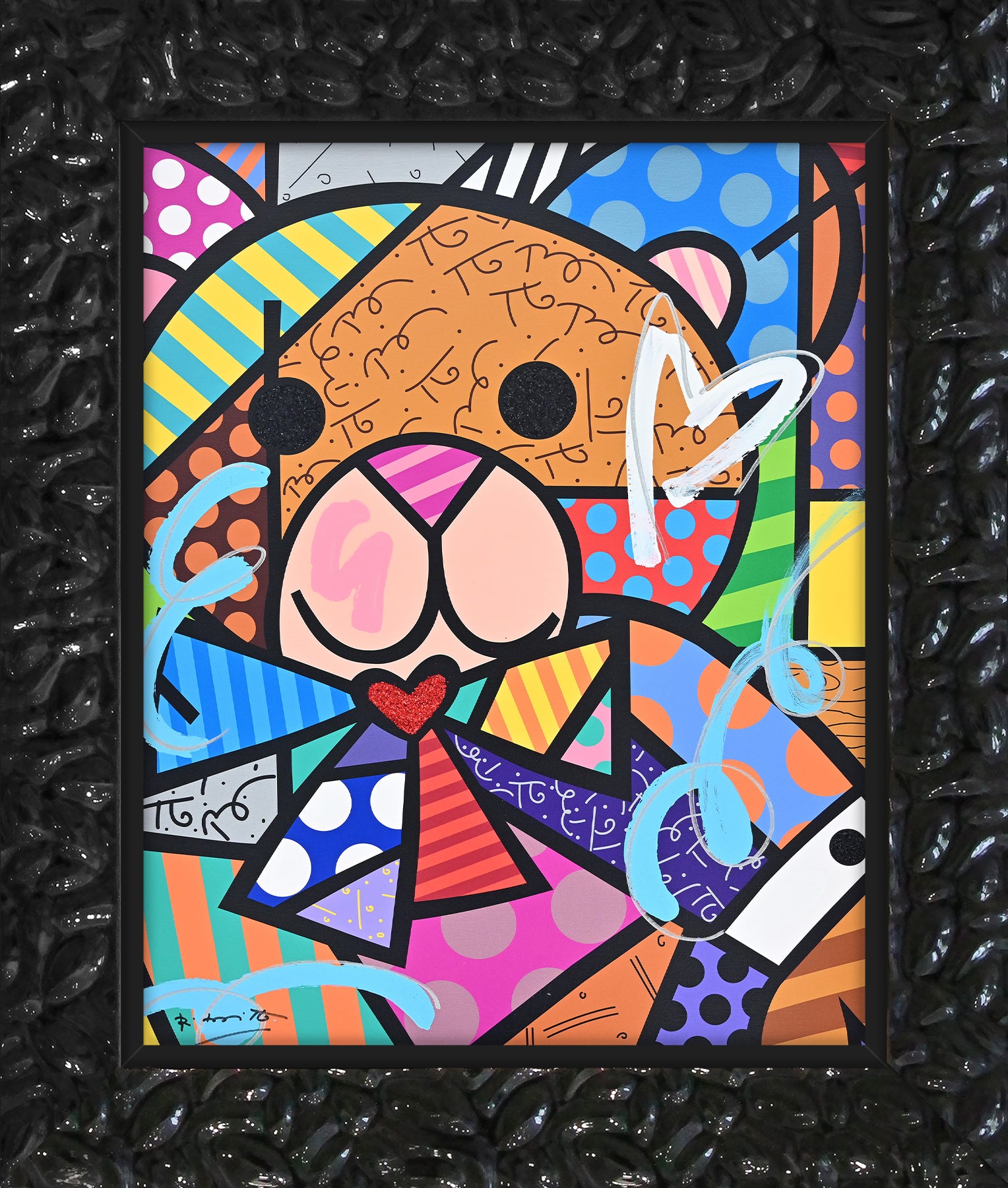 HUG BEAR - Mixed Media Original