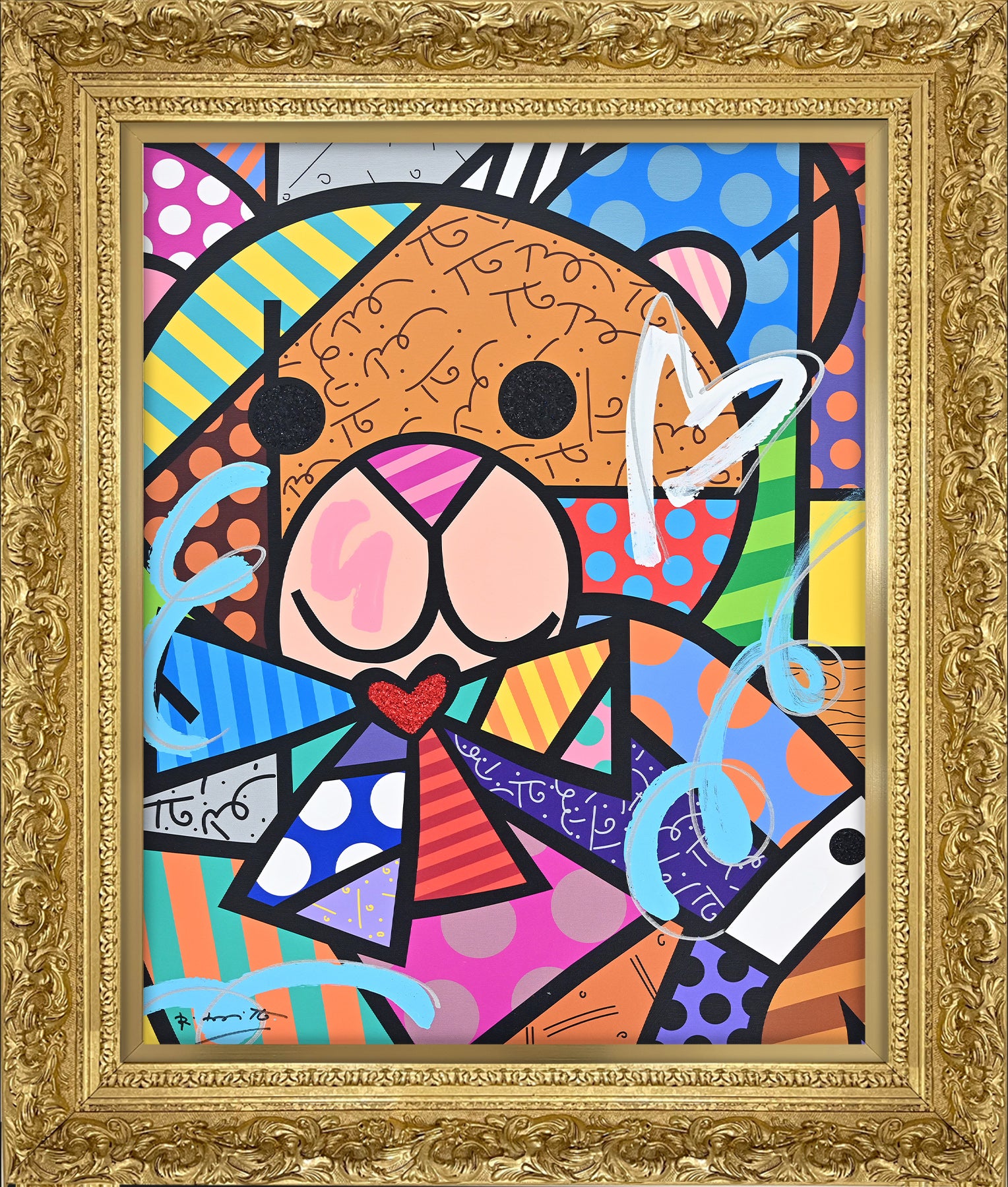 HUG BEAR - Mixed Media Original