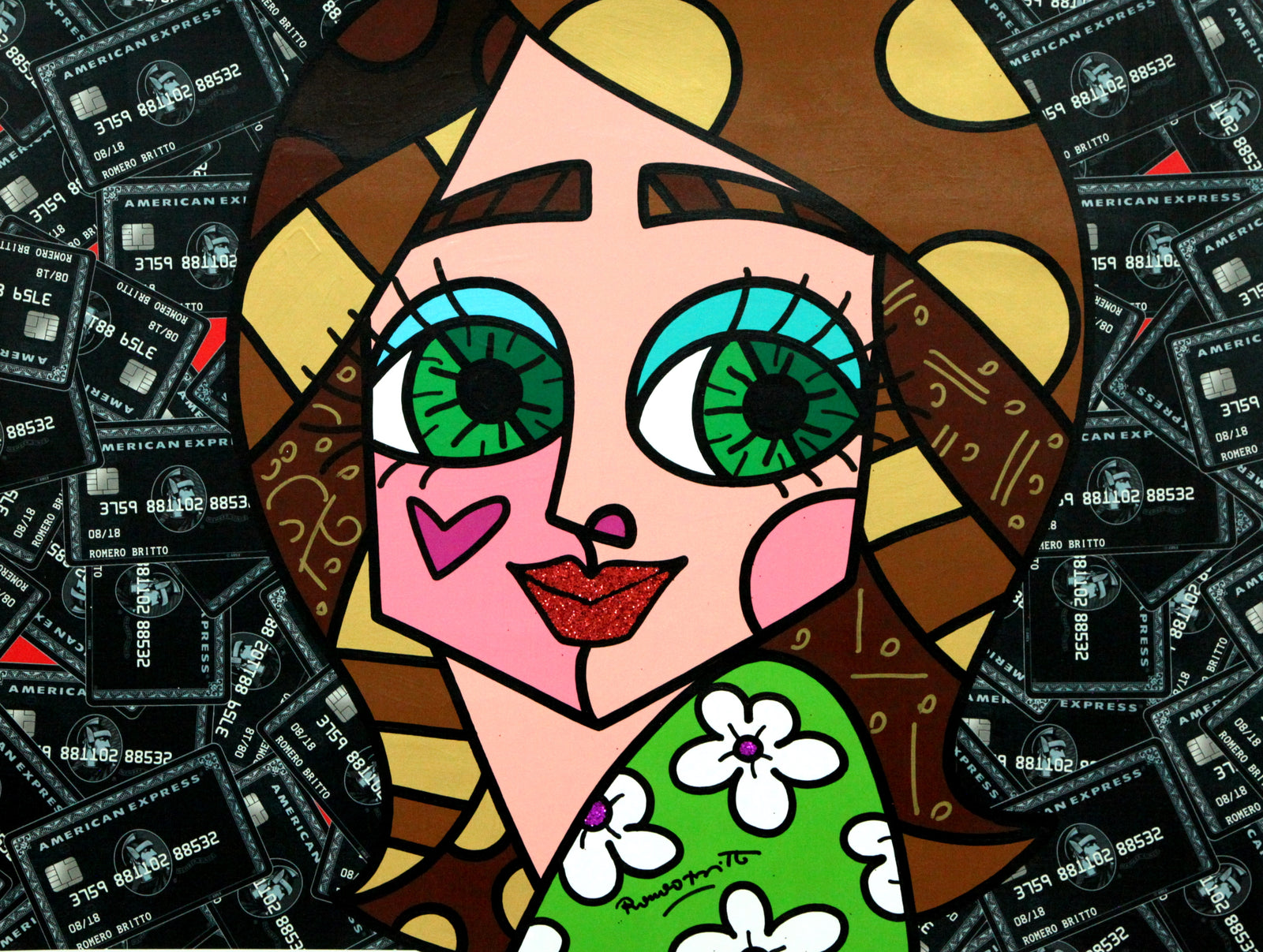 I LOVE MY AMEX - Mixed Media Original