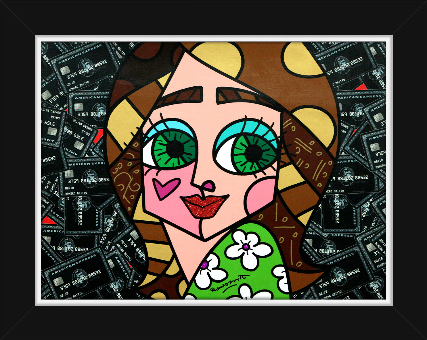 I LOVE MY AMEX - Mixed Media Original