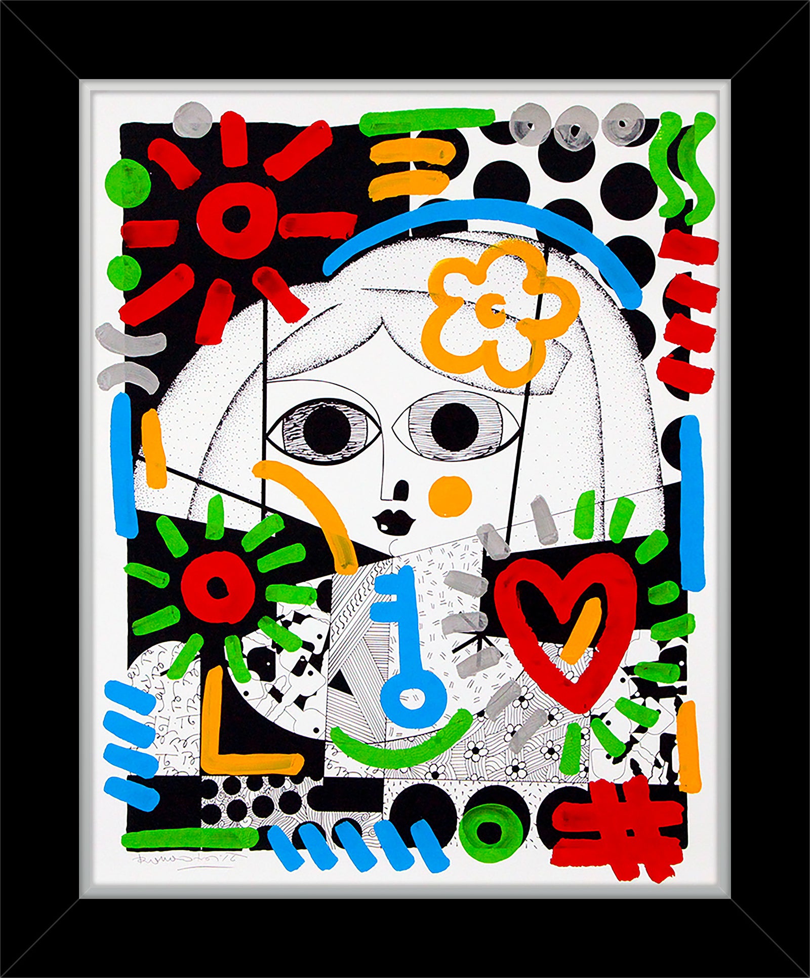 GREEN KEY HOLDER - Mixed Media Original