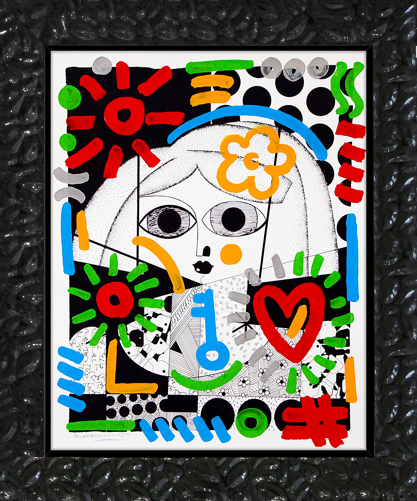 GREEN KEY HOLDER - Mixed Media Original