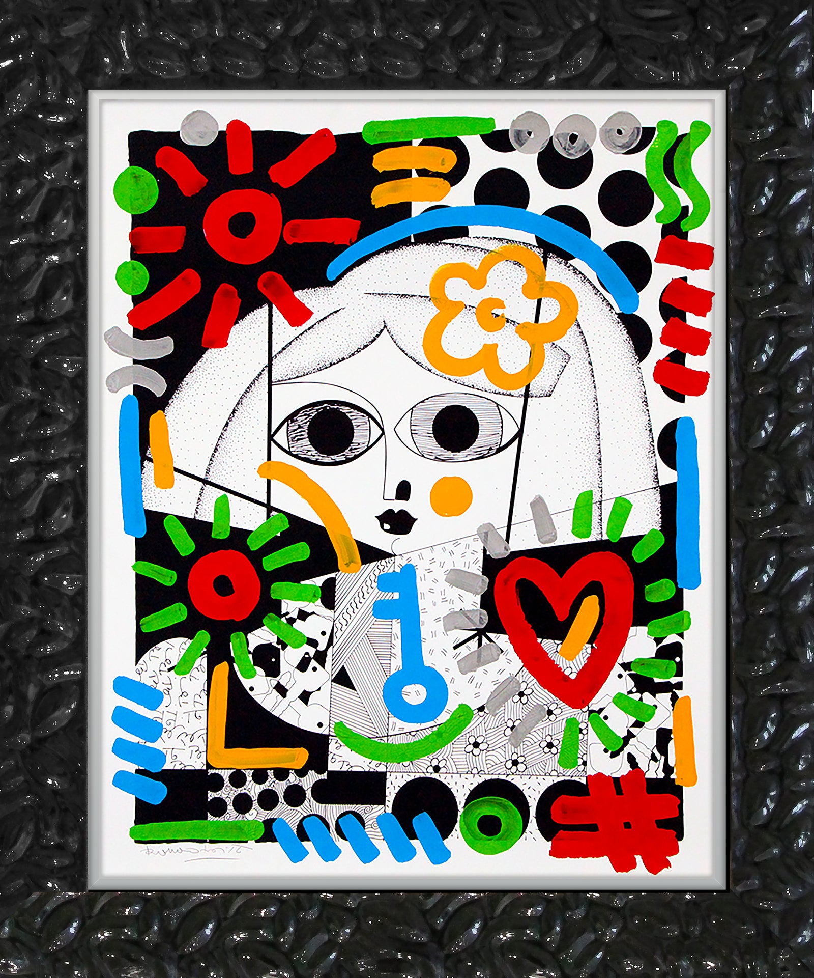 GREEN KEY HOLDER - Mixed Media Original