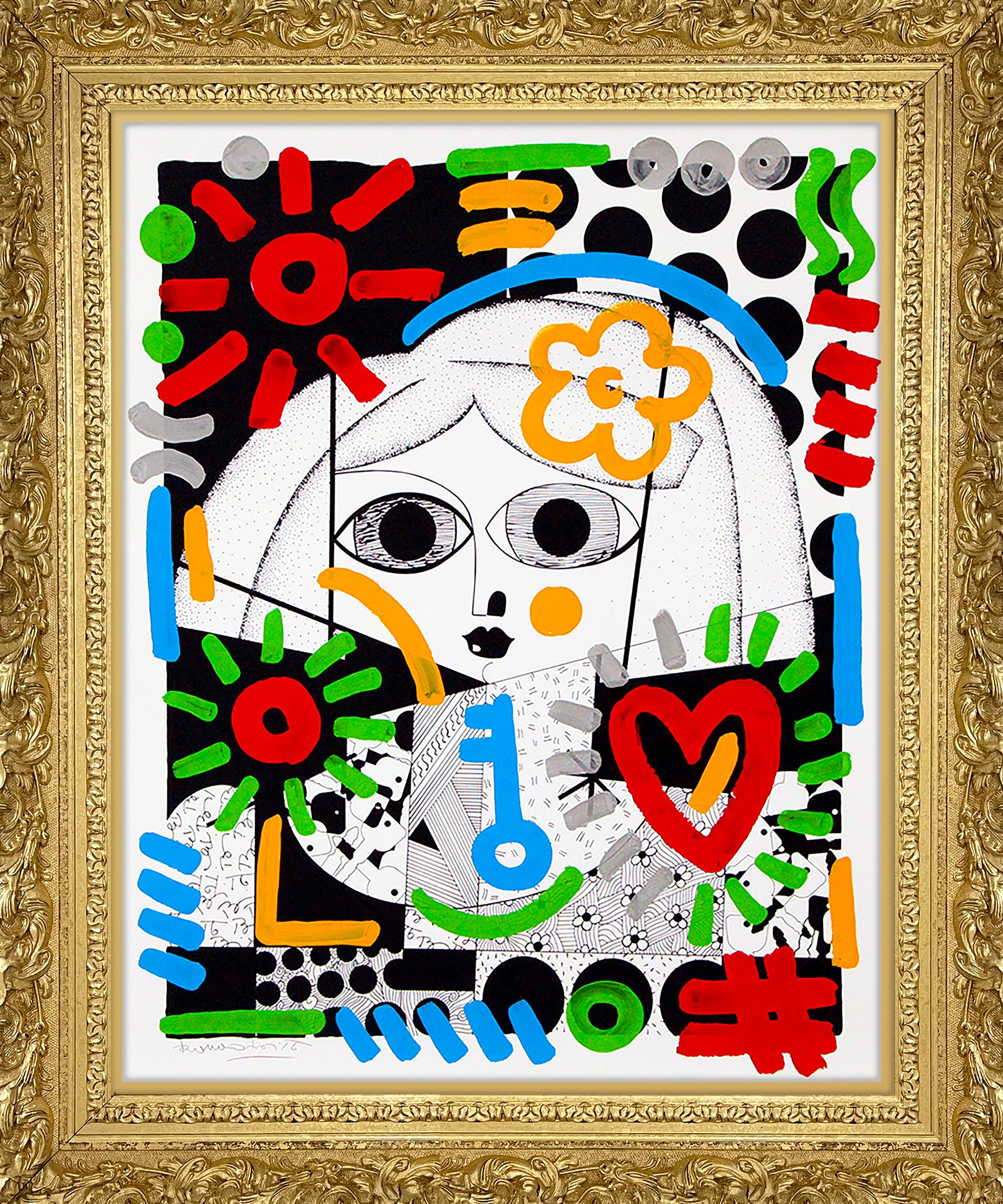 GREEN KEY HOLDER - Mixed Media Original