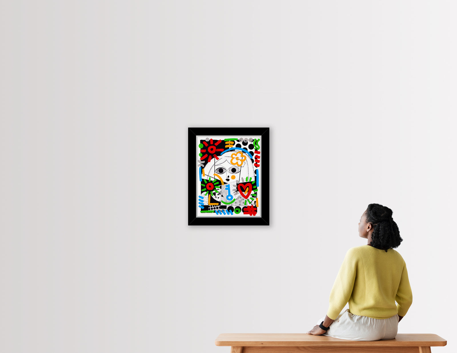 GREEN KEY HOLDER - Mixed Media Original