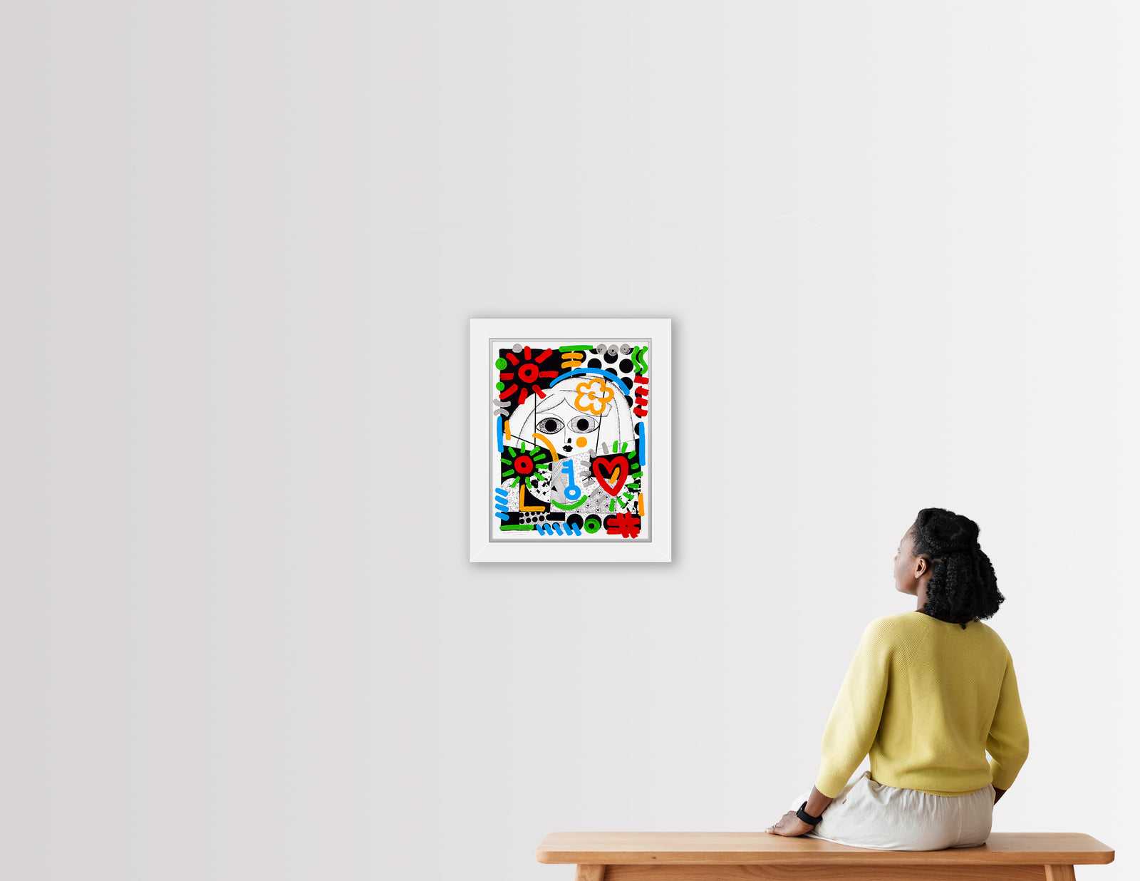 GREEN KEY HOLDER - Mixed Media Original