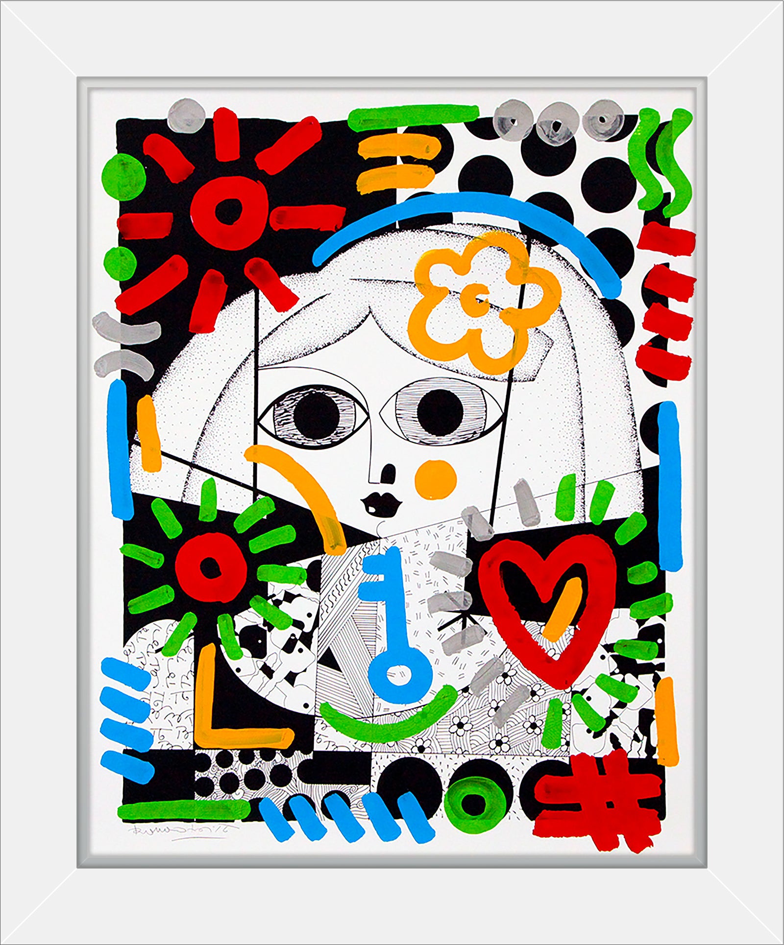 GREEN KEY HOLDER - Mixed Media Original