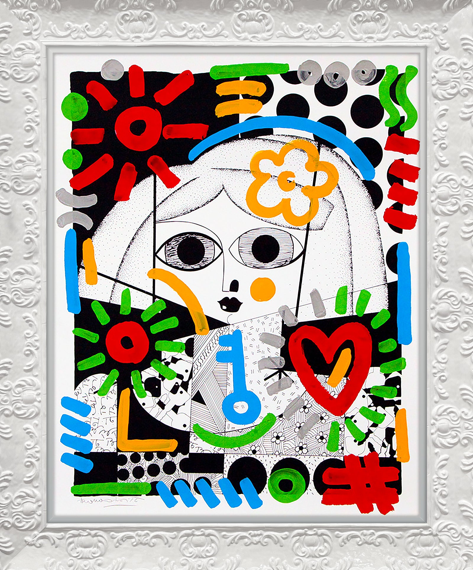 GREEN KEY HOLDER - Mixed Media Original