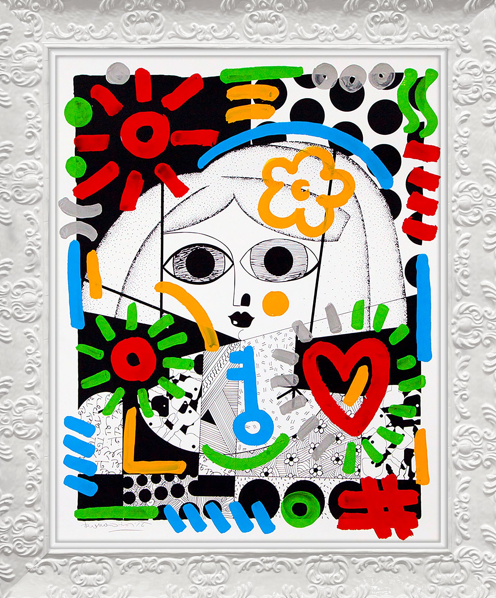 GREEN KEY HOLDER - Mixed Media Original