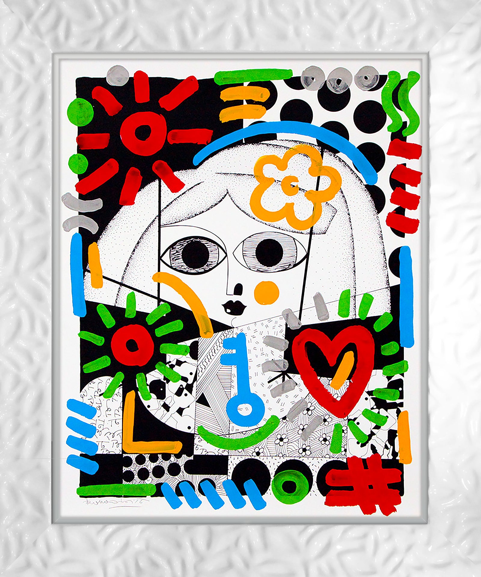 GREEN KEY HOLDER - Mixed Media Original