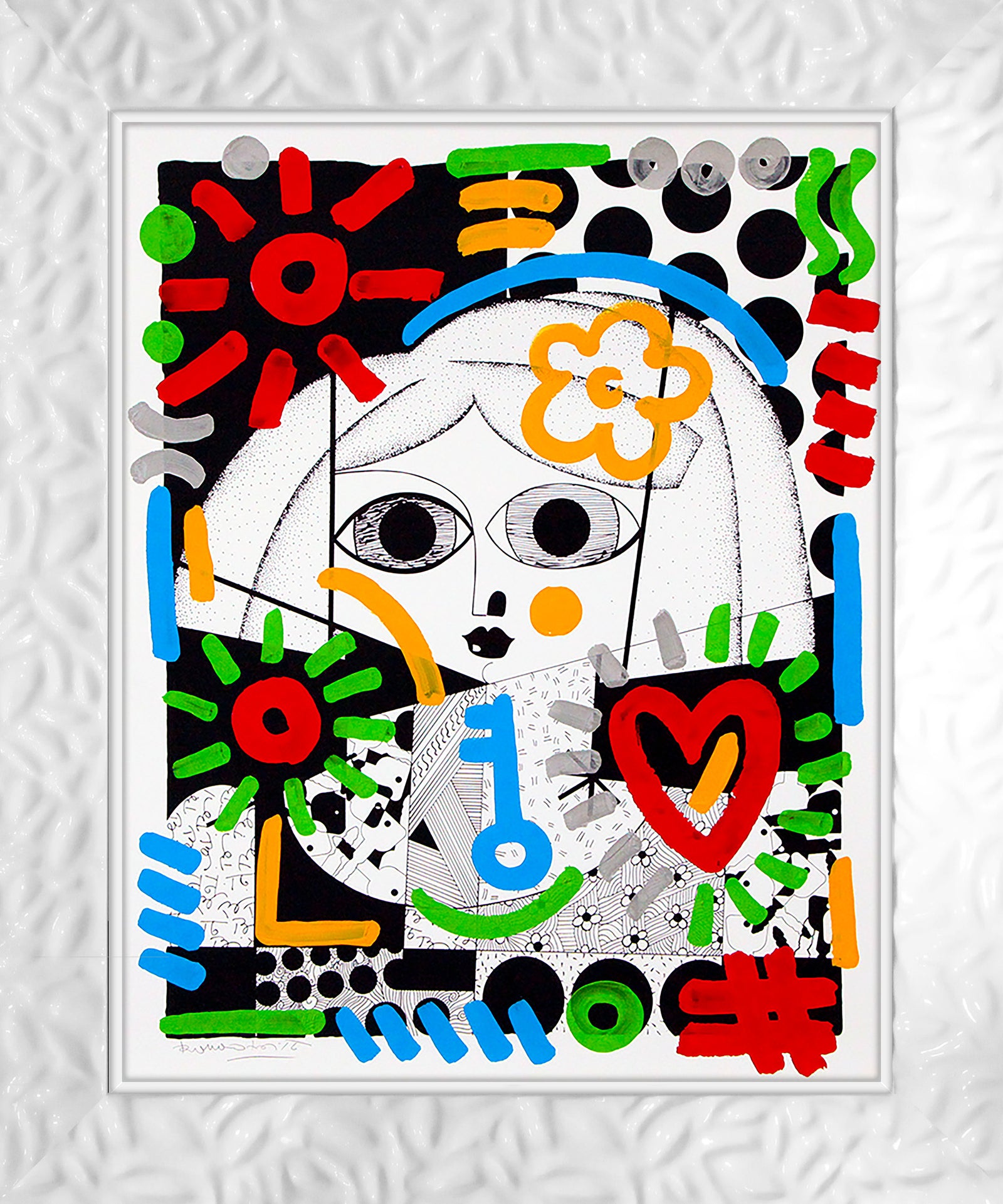 GREEN KEY HOLDER - Mixed Media Original