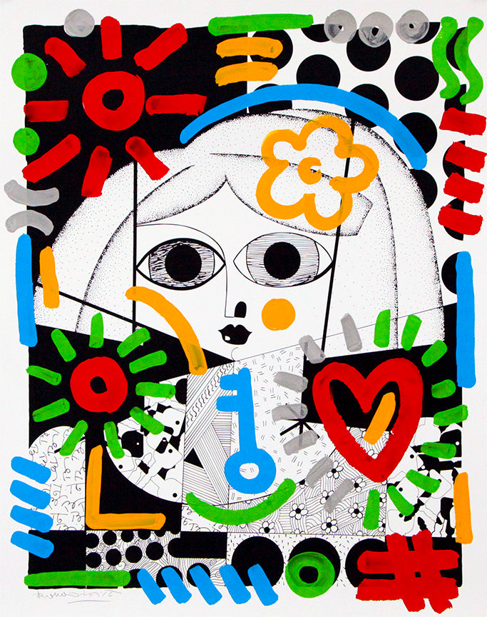 GREEN KEY HOLDER - Mixed Media Original