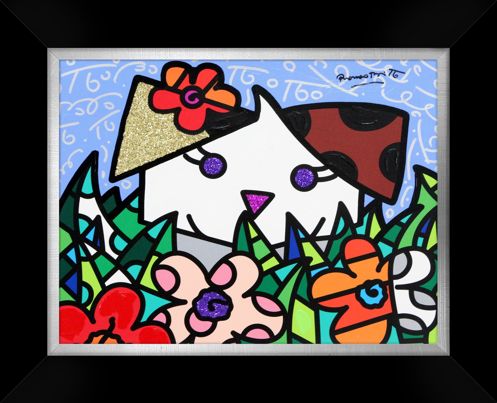 SPRING PUPPY - Mixed Media Original