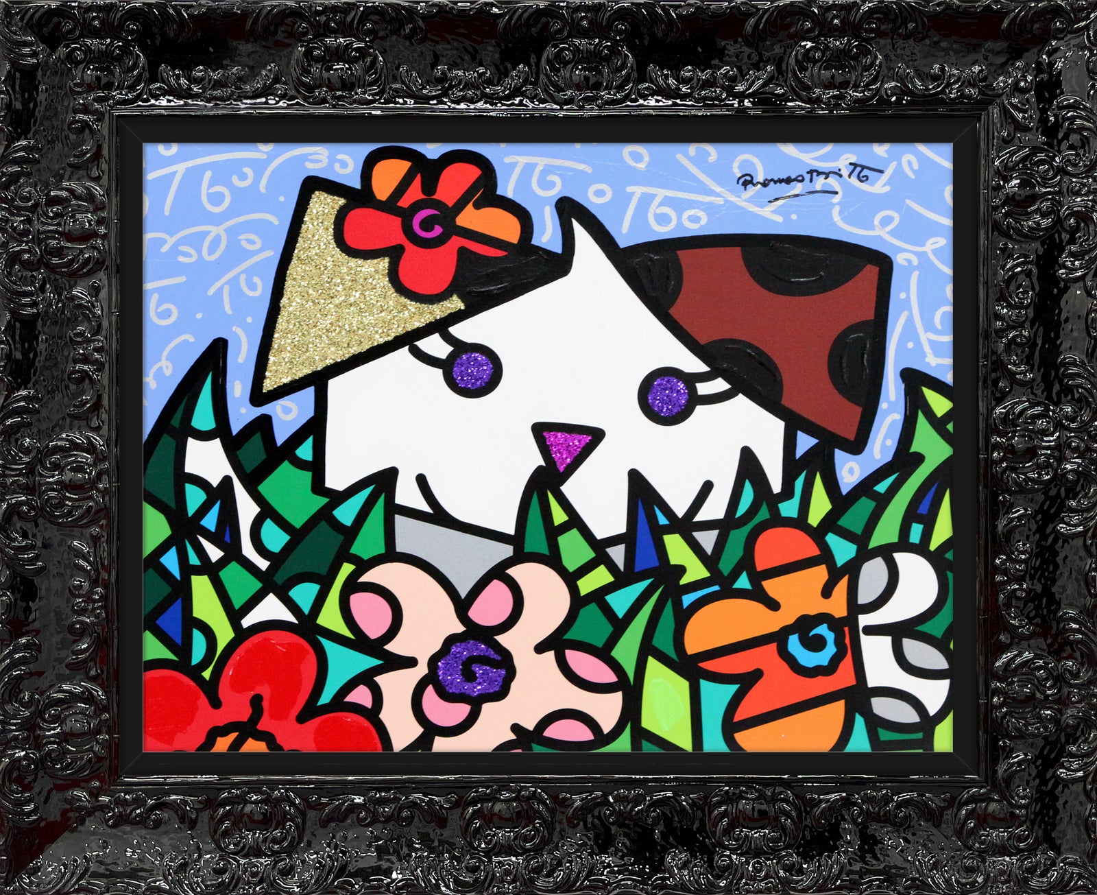 SPRING PUPPY - Mixed Media Original