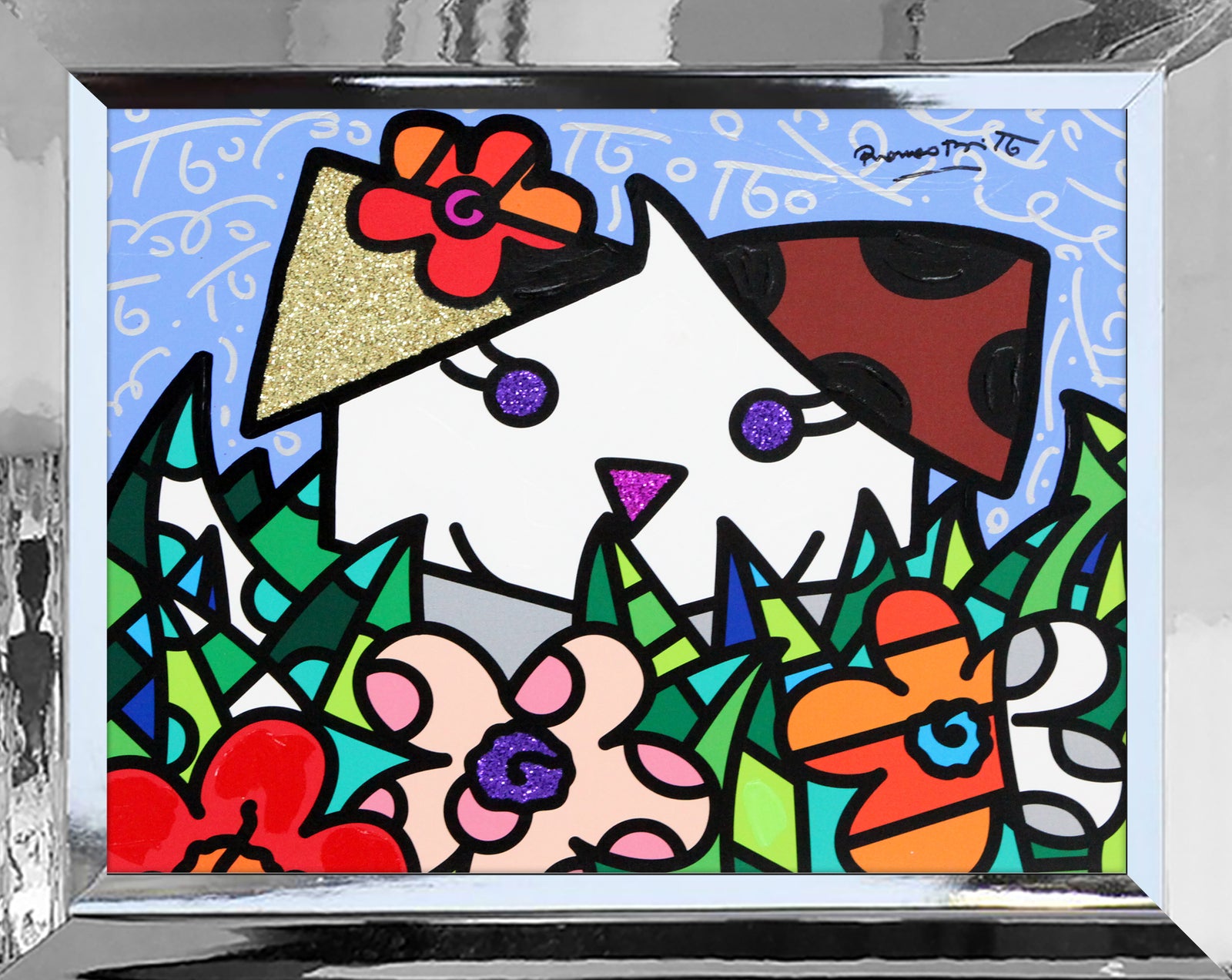 SPRING PUPPY - Mixed Media Original