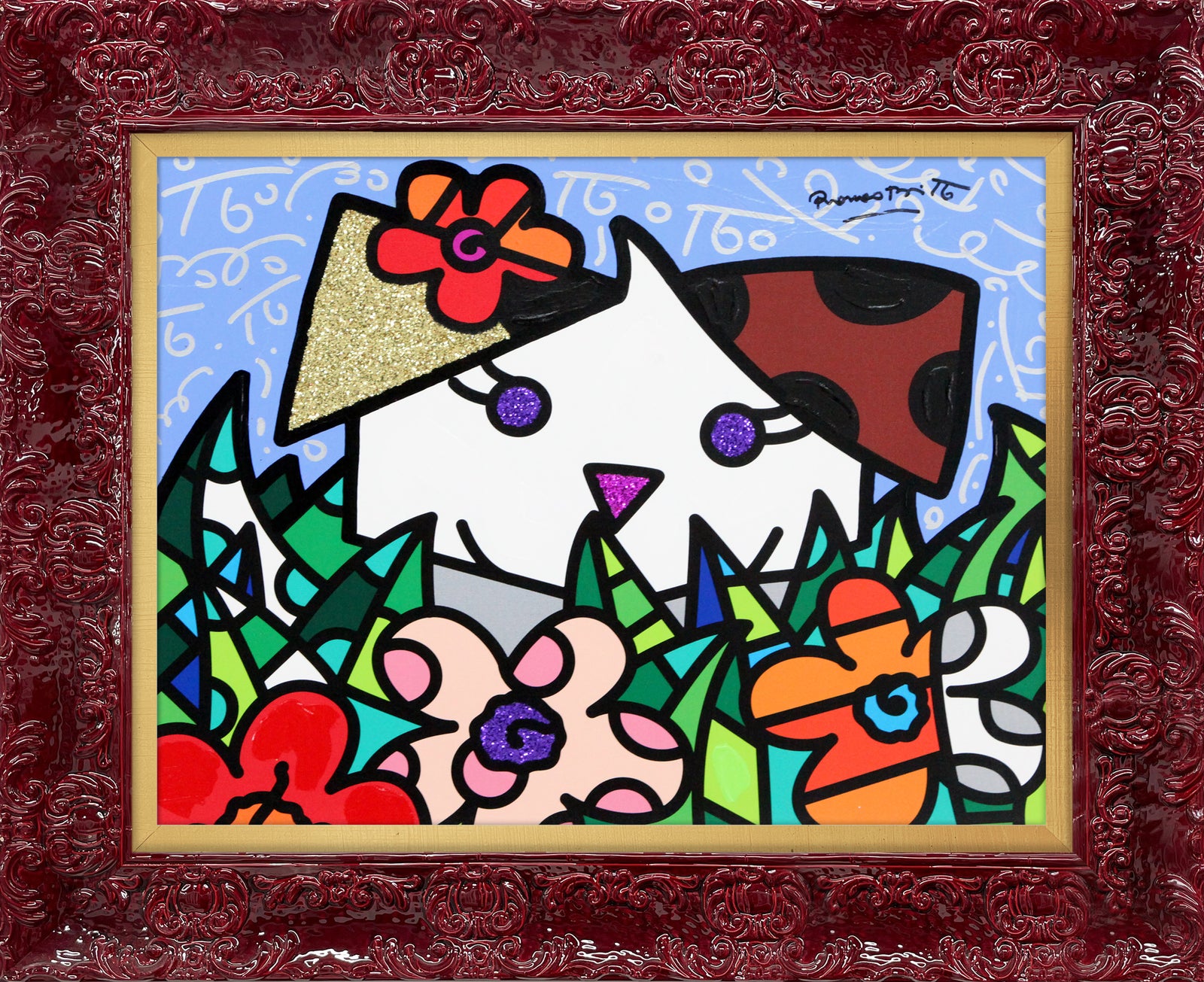 SPRING PUPPY - Mixed Media Original