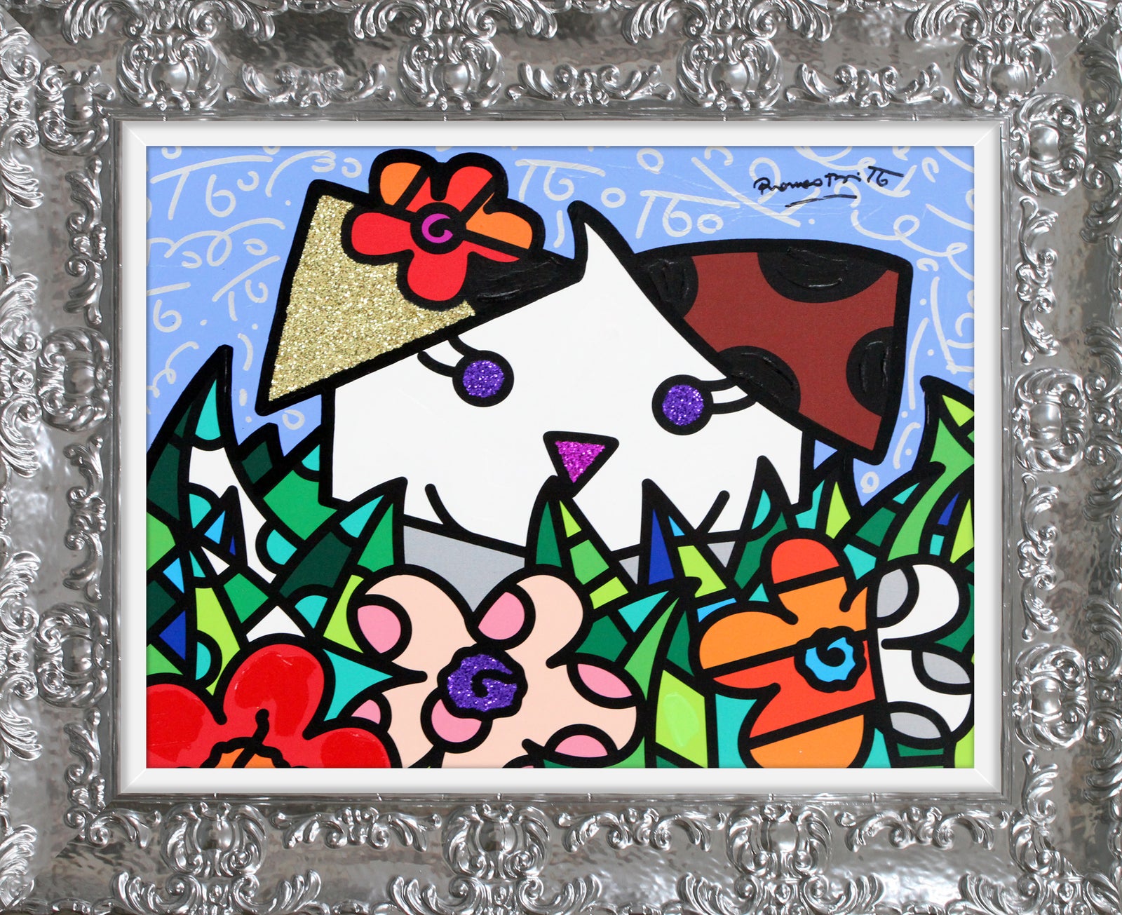 SPRING PUPPY - Mixed Media Original