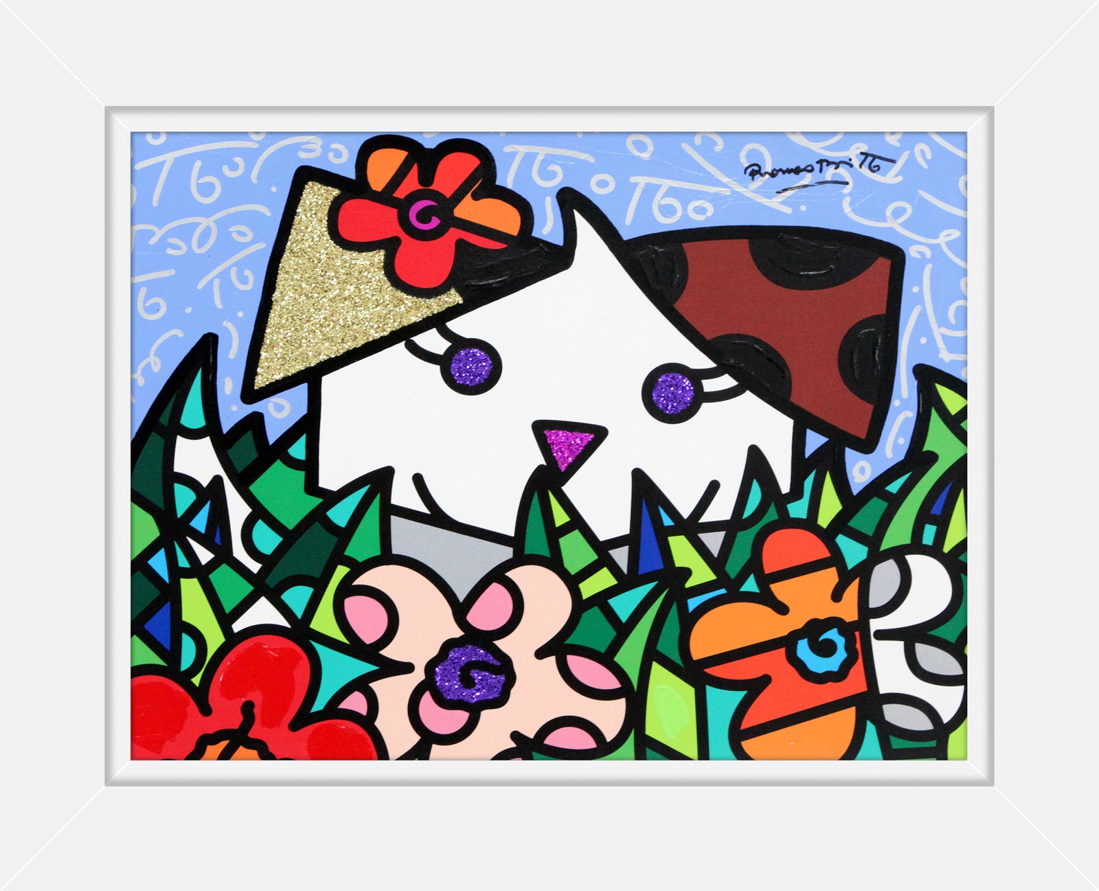 SPRING PUPPY - Mixed Media Original