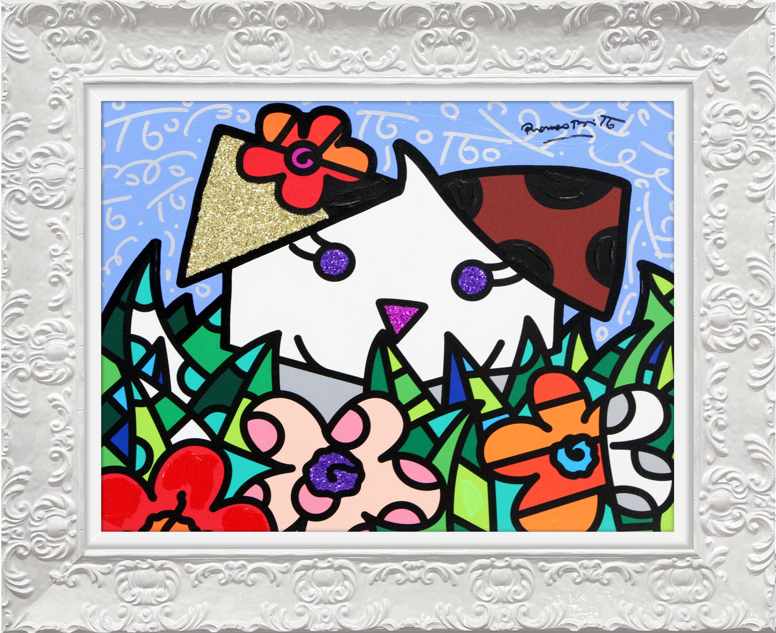 SPRING PUPPY - Mixed Media Original