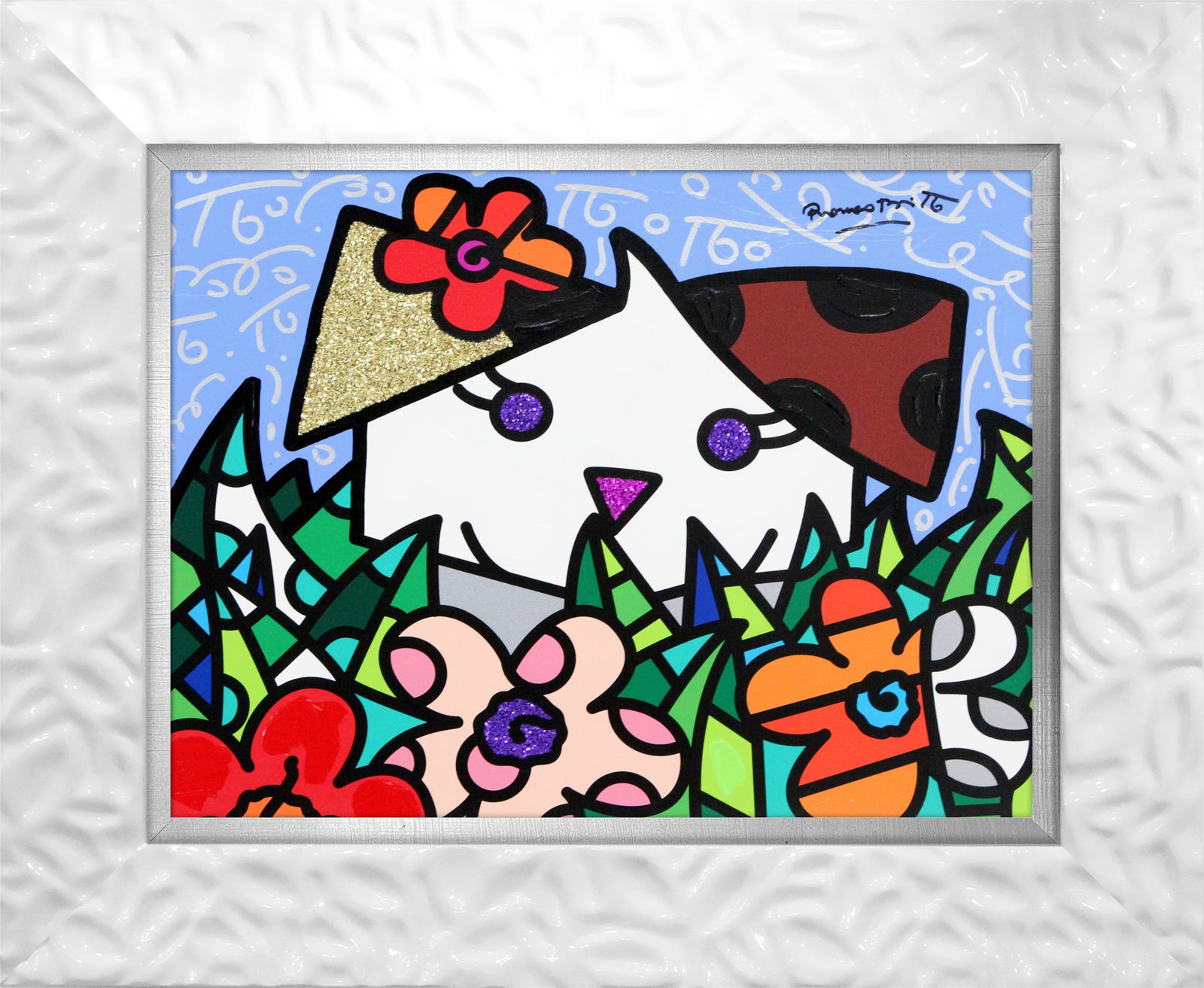 SPRING PUPPY - Mixed Media Original