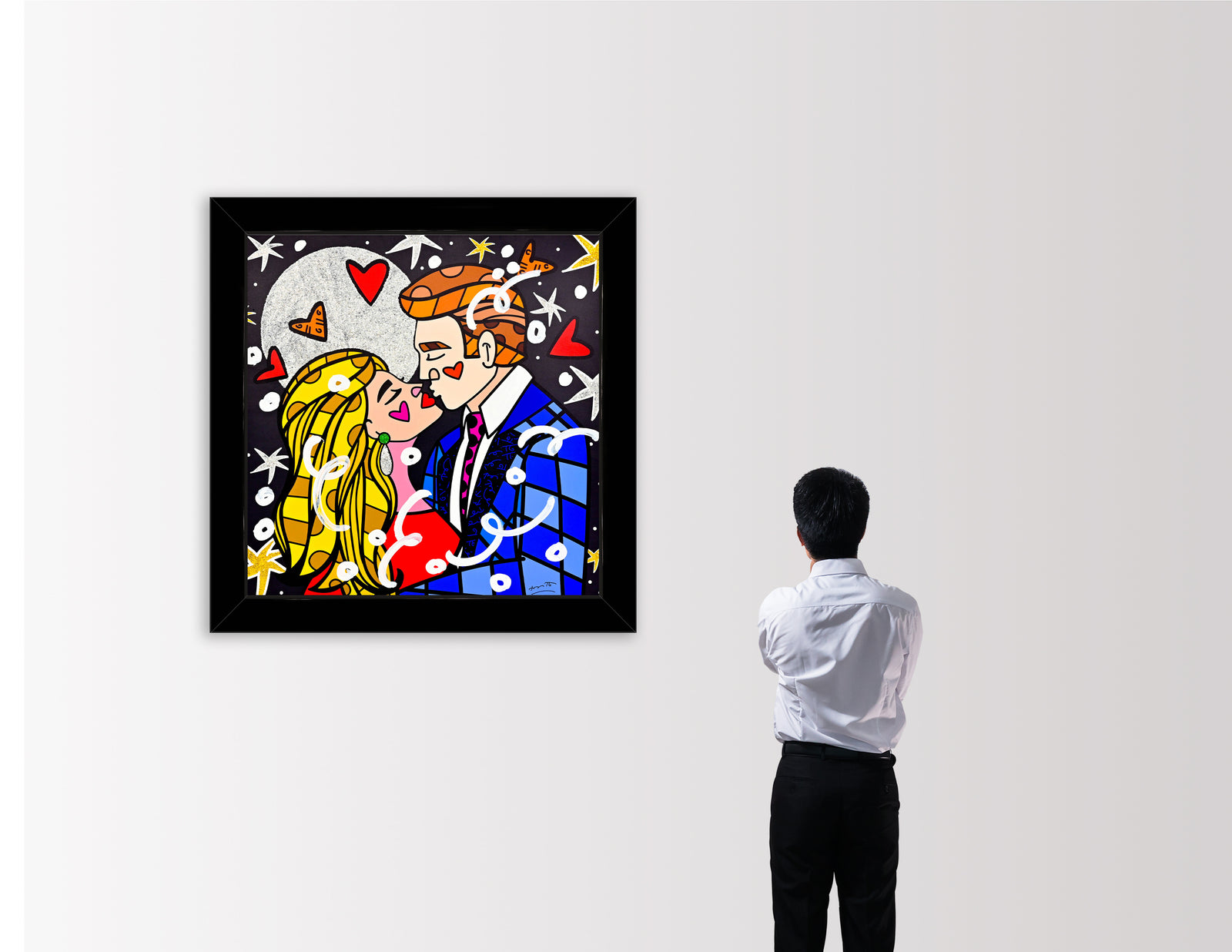 modern pop art moonstruck mixed media original vibrant home decor