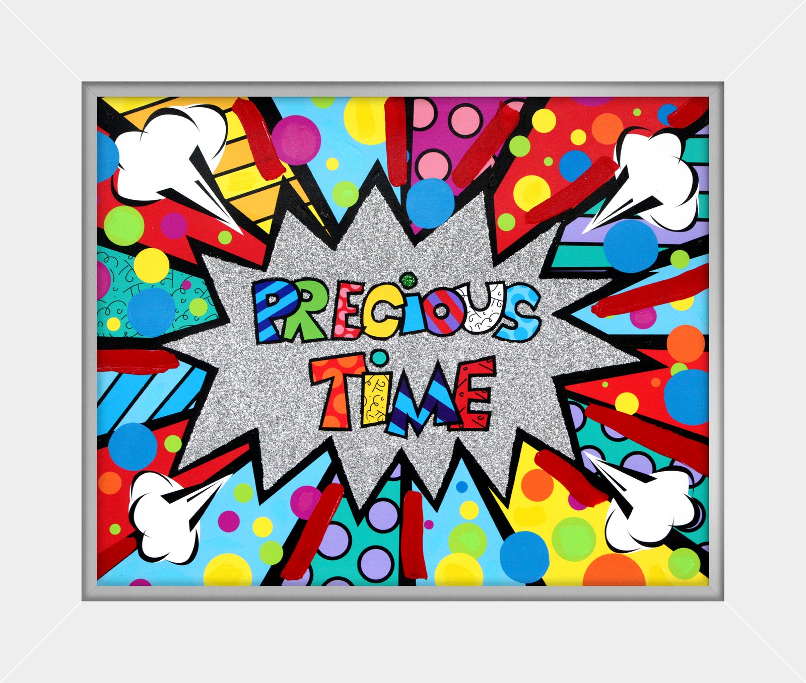 precious time mixed media original colorful decorative collectible gift idea