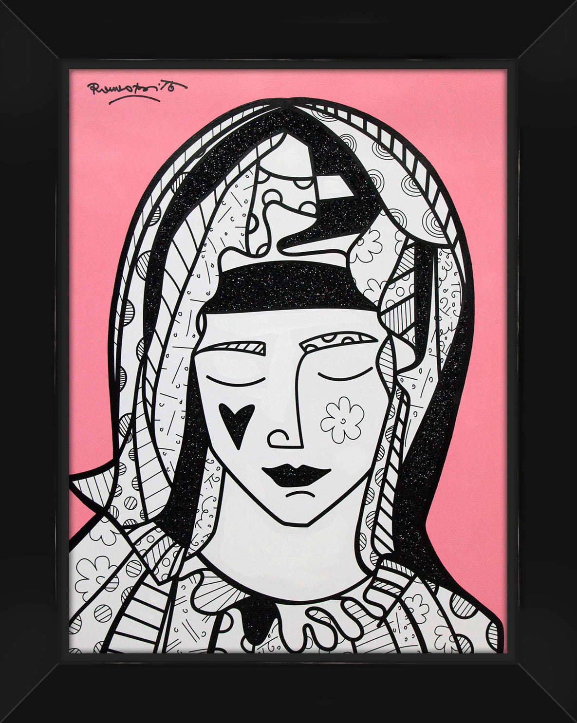 MOTHER IN PINK - Mixed Media Original