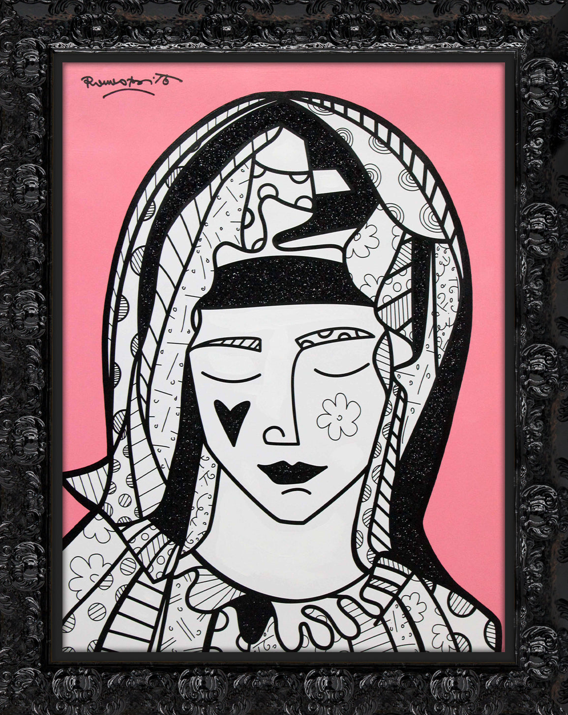 MOTHER IN PINK - Mixed Media Original