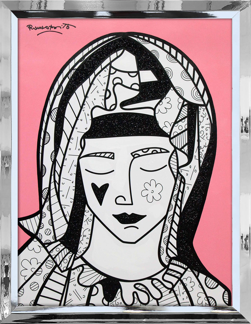 MOTHER IN PINK - Mixed Media Original