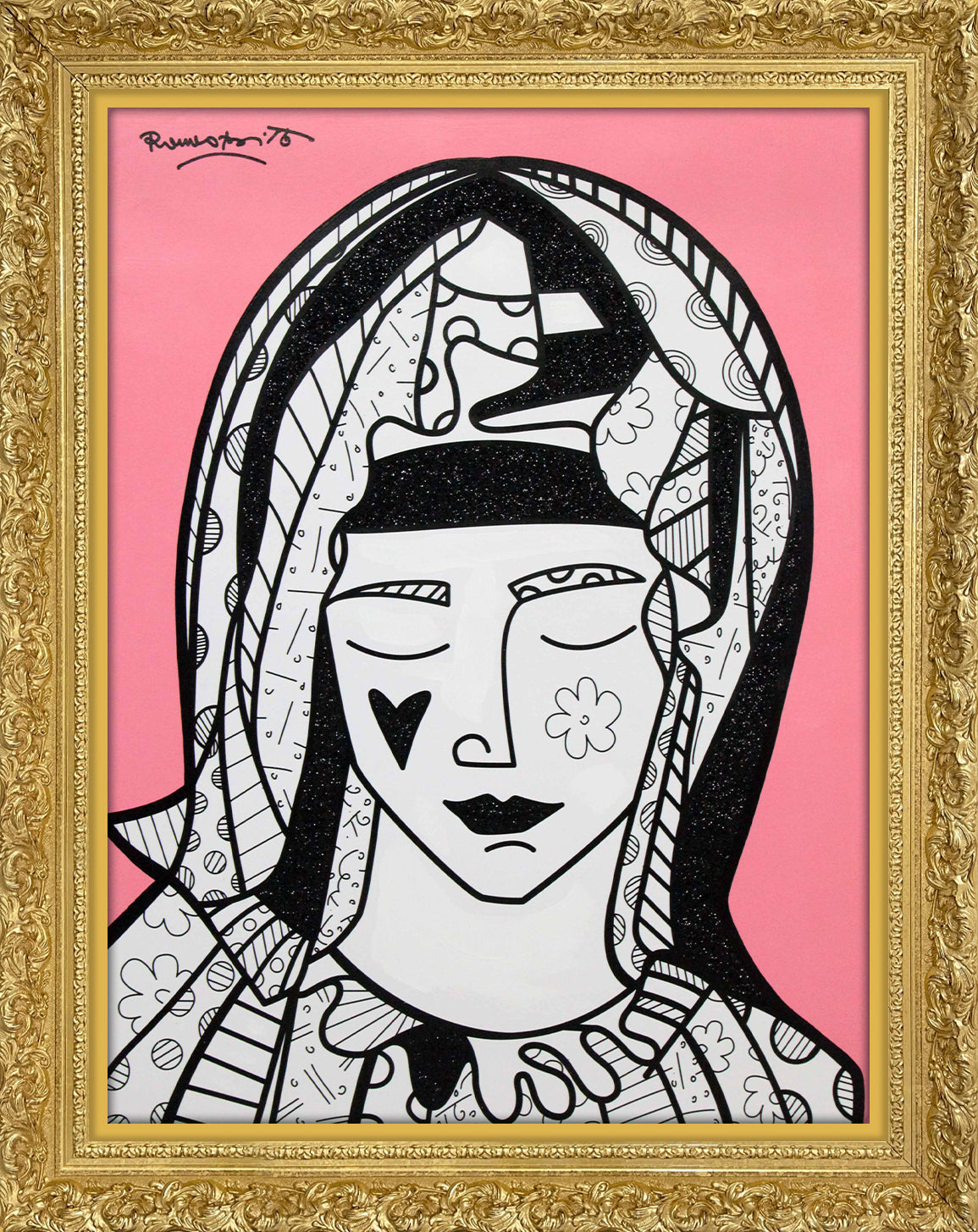 MOTHER IN PINK - Mixed Media Original
