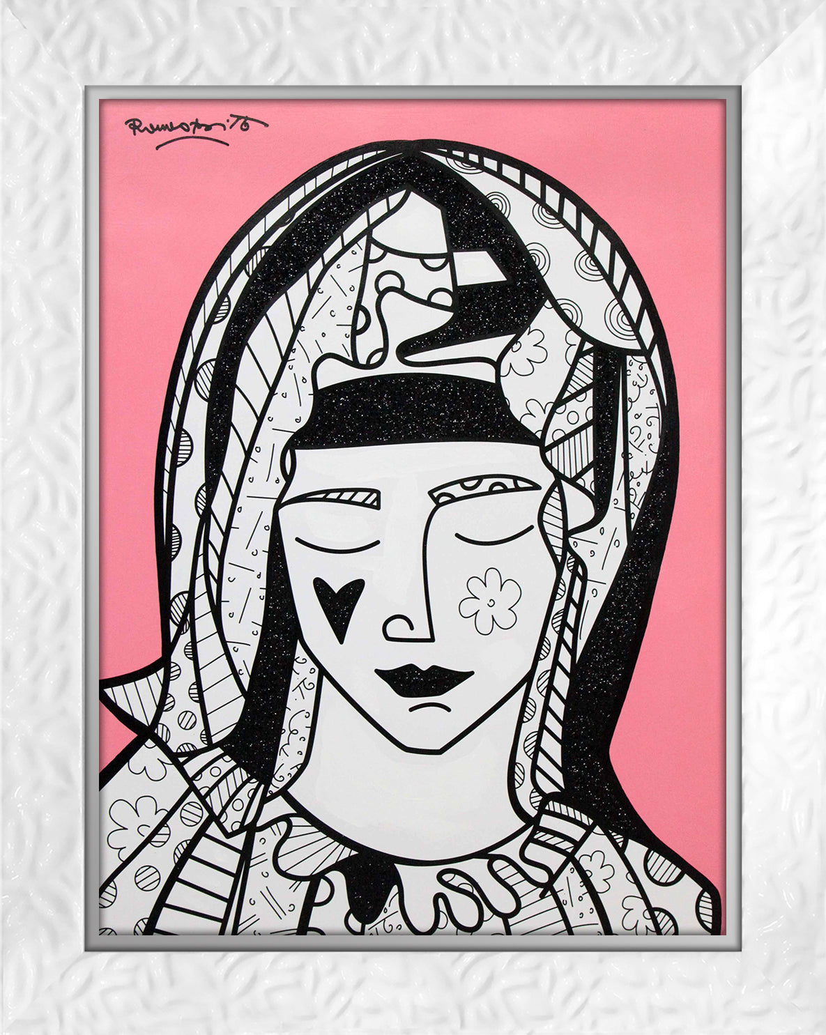 MOTHER IN PINK - Mixed Media Original