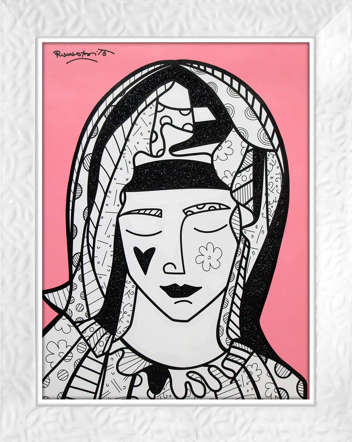 MOTHER IN PINK - Mixed Media Original
