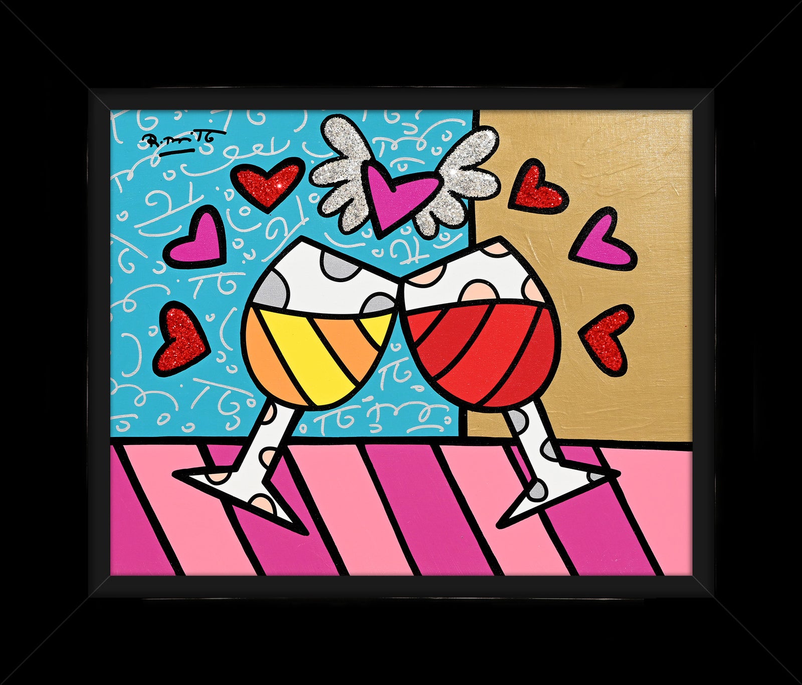 TOAST TO LOVE - Mixed Media Original