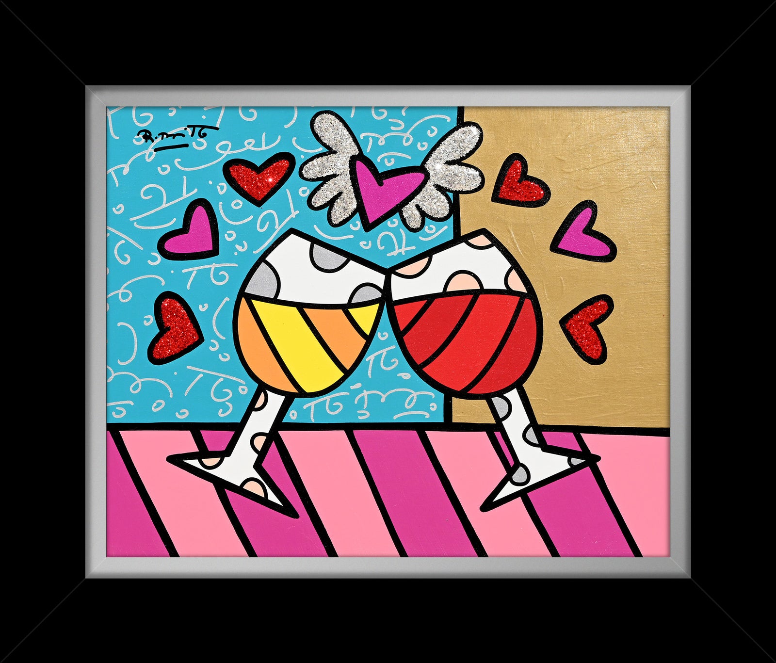 TOAST TO LOVE - Mixed Media Original