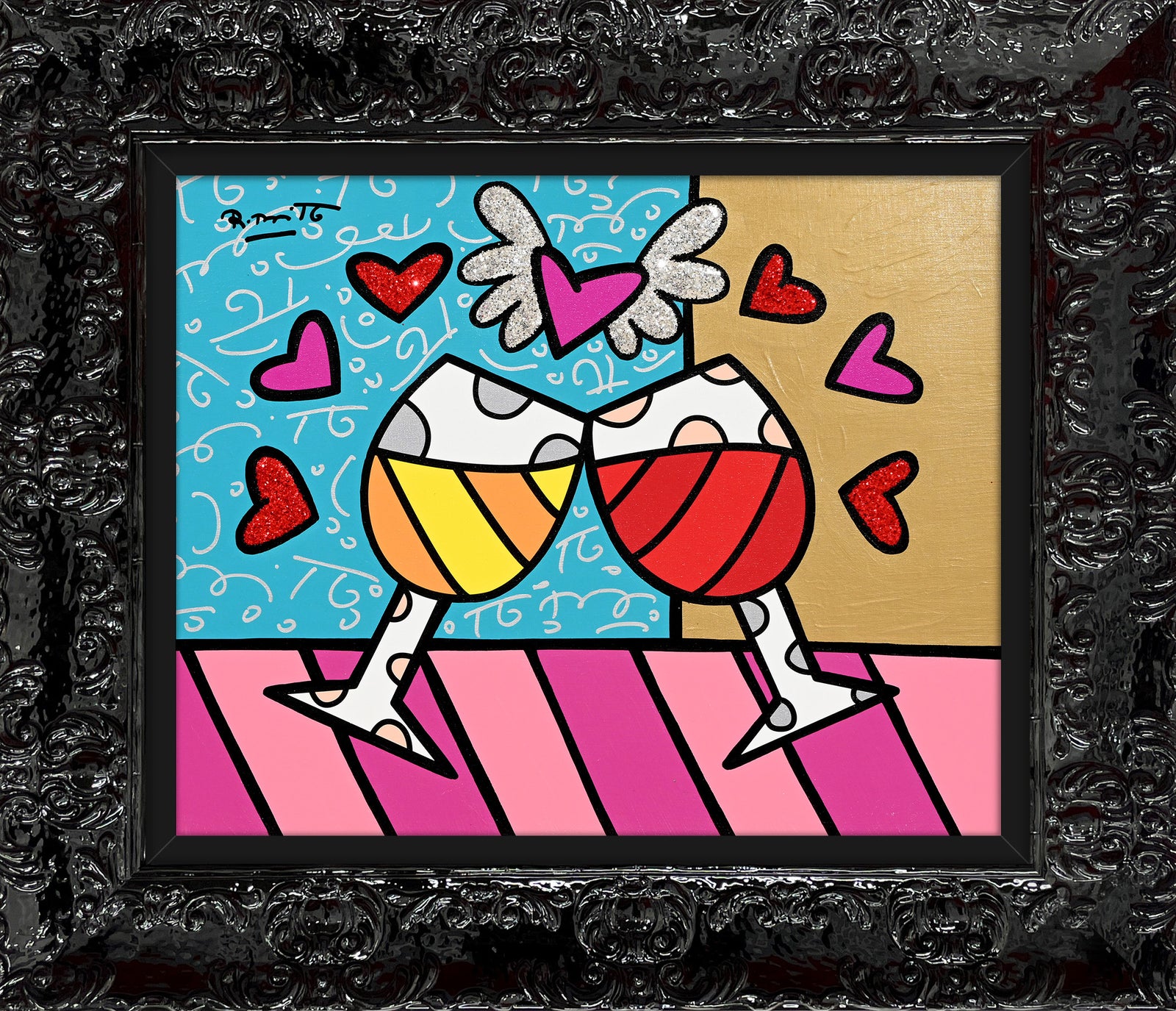 TOAST TO LOVE - Mixed Media Original