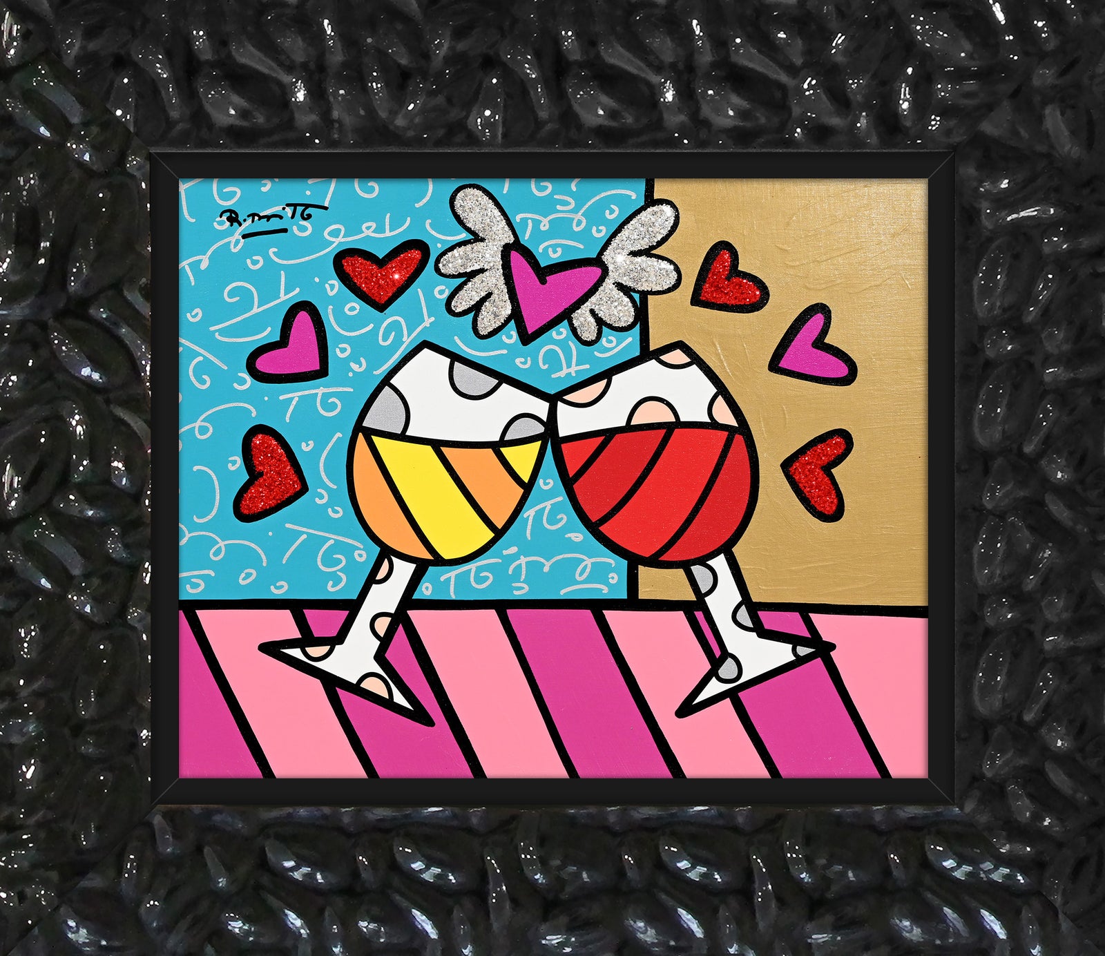 TOAST TO LOVE - Mixed Media Original