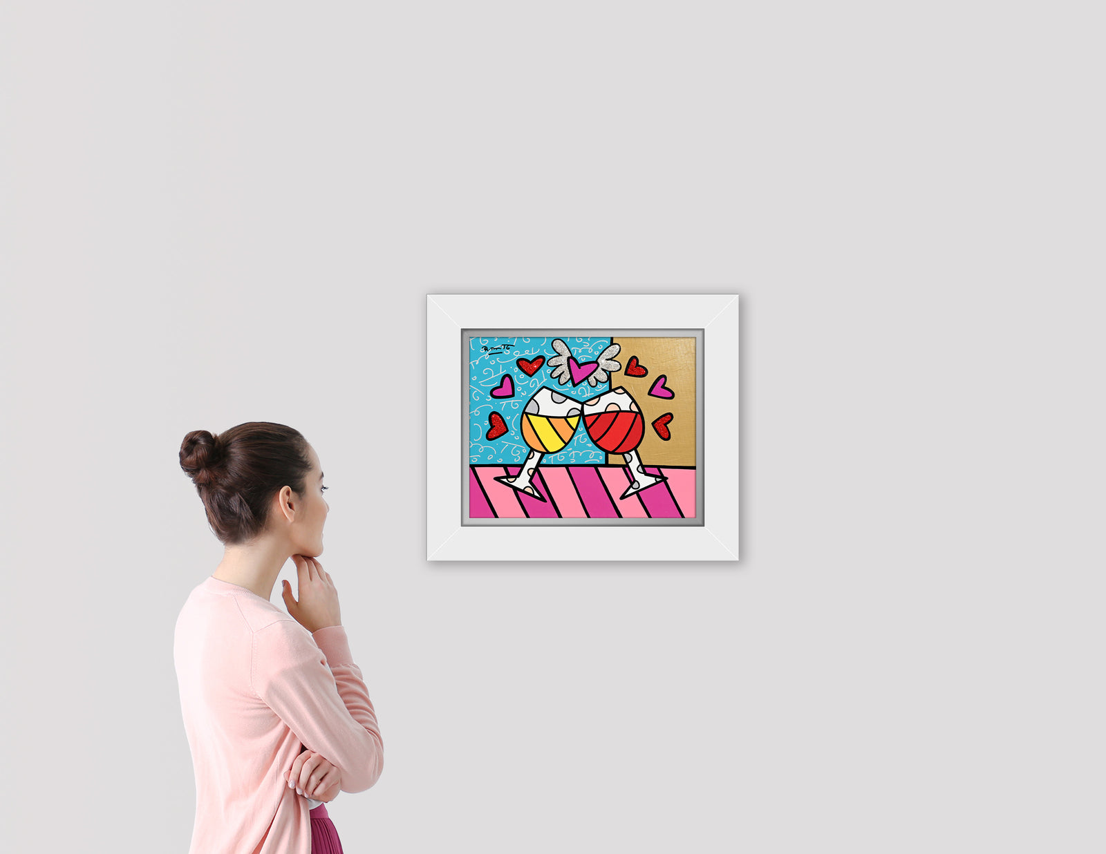 TOAST TO LOVE - Mixed Media Original