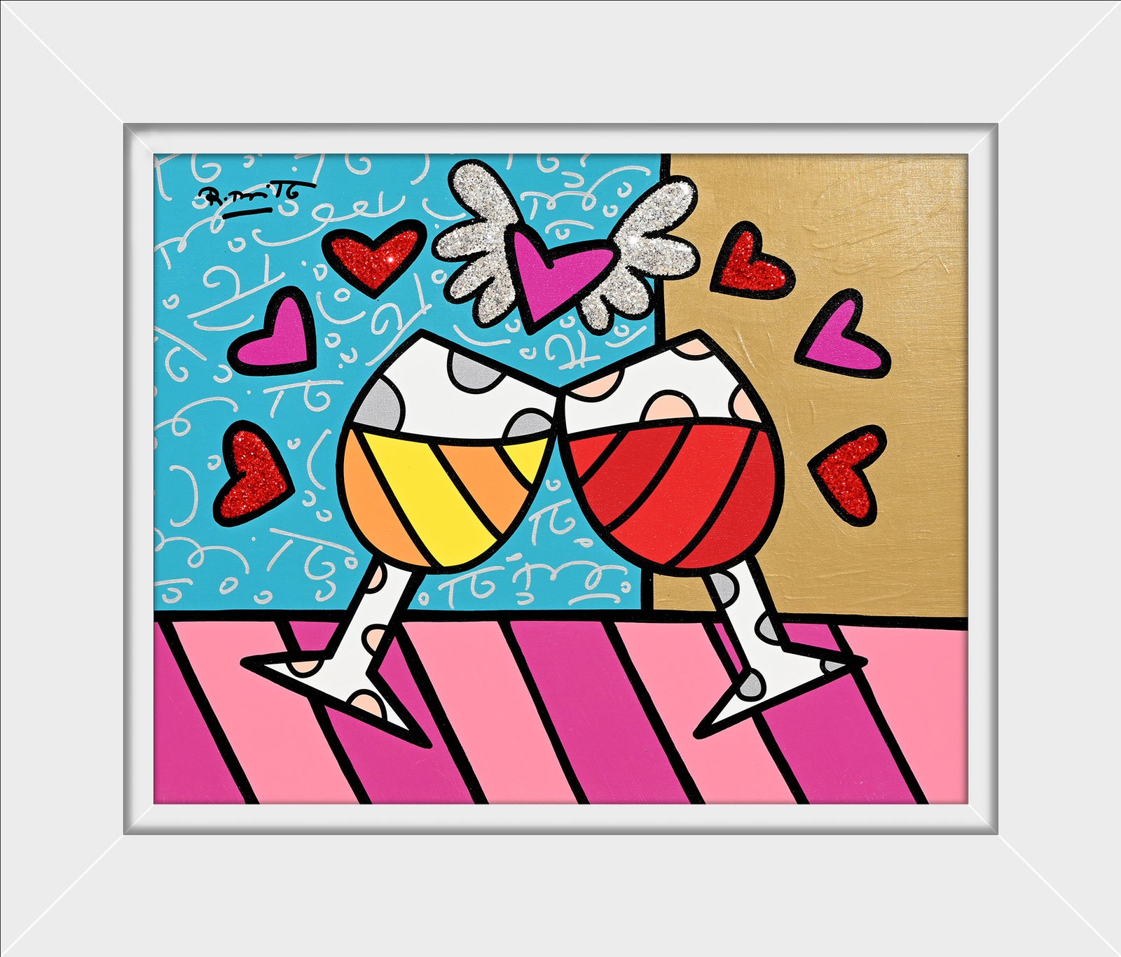 TOAST TO LOVE - Mixed Media Original