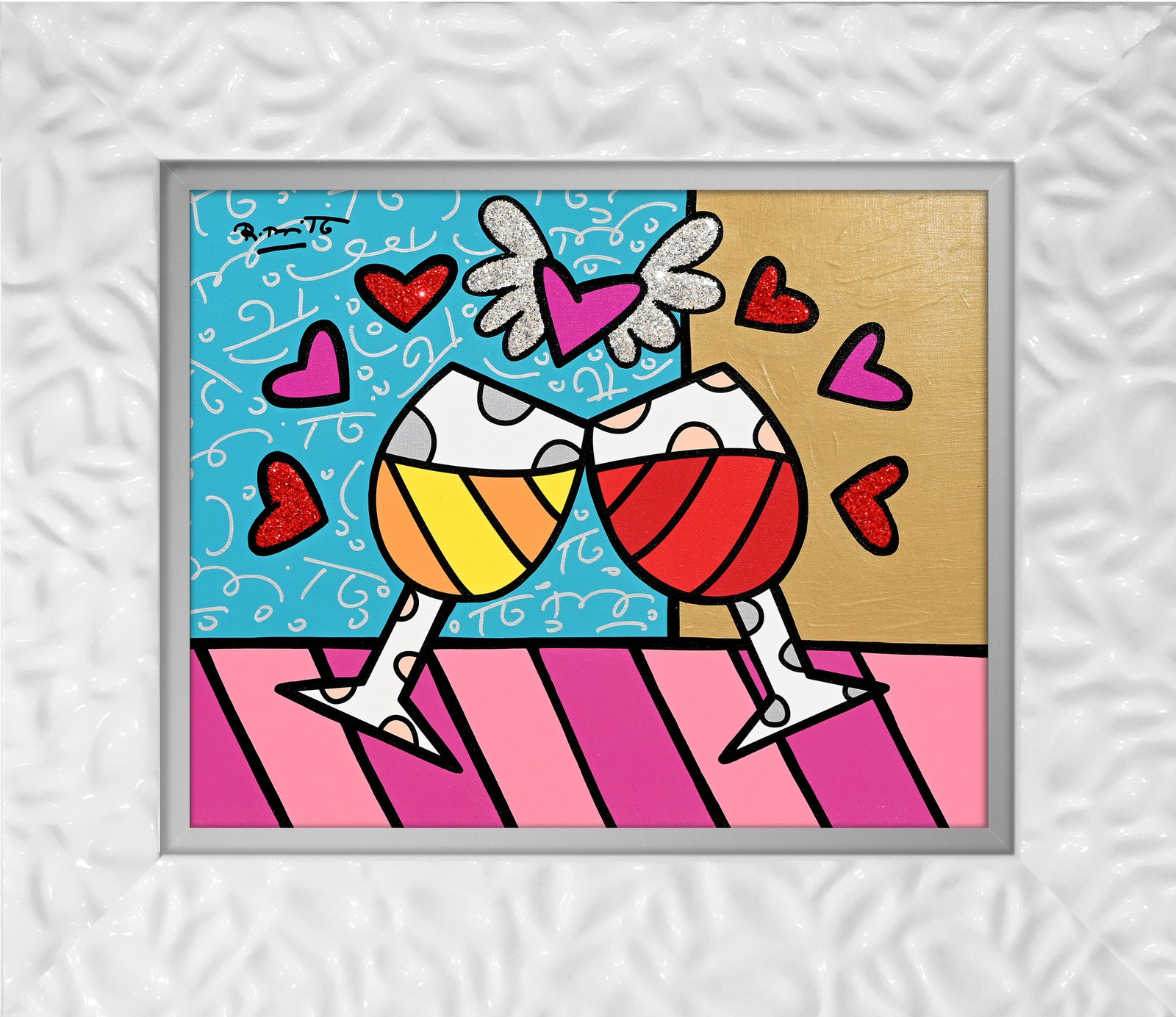 TOAST TO LOVE - Mixed Media Original