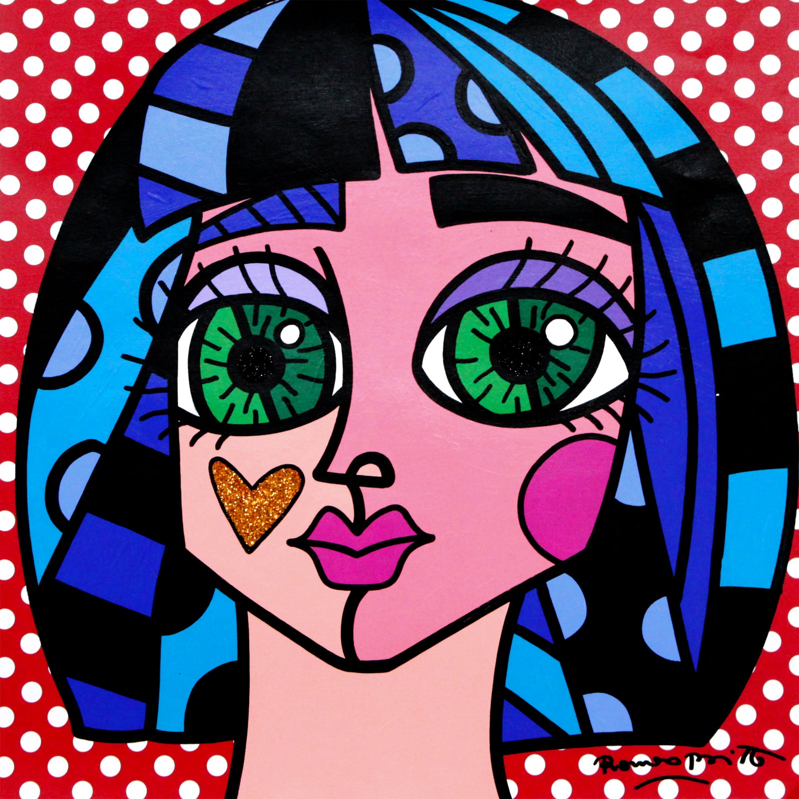 WHITE DOTS - Original Painting